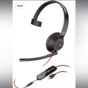 Never used Plantronics BlackWire 5200  Headset with microphone